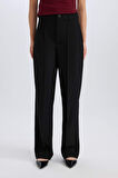 DeFacto Wide Leg  Klasik Kumaş Pantolon Normal Bel Geniş Paça Standart Boy E1518AX24WNBK81