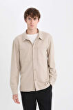 DeFacto Regular Fit Polo Yaka Gömlek Ceket D7243AX25SPBG49