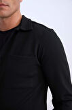 DeFacto Regular Fit Polo Yaka Gömlek Ceket D7243AX25SPBK81