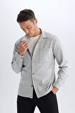 DeFacto Regular Fit Polo Yaka Gömlek Ceket D7243AX25SPGR370