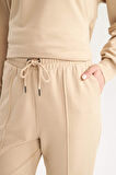 Harem Basic Düz Sweatshirt Kumaşı Pantolon