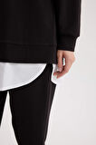 Regular Fit Bisiklet Yaka Basic Düz  Sweatshirt Tunik