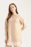 Regular Fit Bisiklet Yaka Basic Düz  Sweatshirt Tunik