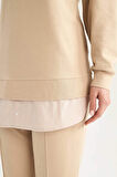 Regular Fit Bisiklet Yaka Basic Düz Sweatshirt Tunik
