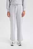 DeFacto Wide Leg Kışlık PantolonGeniş Bol Paça Beli Lastikli Bağcıklı Basic Düz Cepli E1998AX24WNGR210