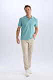 DeFacto Regular Fit Basic Düz Kısa Kollu Polo Tişört E2310AX24AUGN382