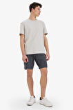 DeFacto Slim Fit Dar Kesim Cepli Pamuklu Basic Düz Bermuda Şort W1105AZ25SPAR58