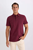 Regular Fit Pamuklu Kısa Kollu Basic Düz Polo Tişört