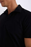 Regular Fit Pamuklu Kısa Kollu Basic Düz Polo Tişört