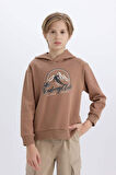 DeFacto Erkek Çocuk Kapüşonlu Baskılı Sweatshirt D6219A824CWBN554