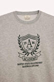 DeFacto Erkek Çocuk Bisiklet Yaka Baskılı İçi Yumuşak Tüylü Sweatshirt D6223A824CWGR210