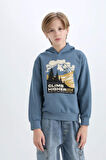 DeFacto Erkek Çocuk Kapüşonlu Baskılı Sweatshirt D6226A824CWIN13