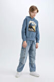 DeFacto Erkek Çocuk Kapüşonlu Baskılı Sweatshirt D6226A824CWIN13
