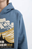 DeFacto Erkek Çocuk Kapüşonlu Baskılı Sweatshirt D6226A824CWIN13