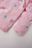 DeFacto Kız Bebek Unicorn Baskılı Pijama Takımı Uzun Kollu Üst Beli Lastikli Uzun Alt E0763A525SPPN253
