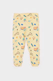 Erkek Bebek Pijama Takımı Araç Baskılı Uzun Kollu Waffle Üst Beli Lastikli Uzun Alt