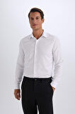 DeFacto Slim Fit Dar Kesim Polo Yaka Oxford Basic Düz Uzun Kollu Beyaz Gömlek R4340AZ25SPWT36