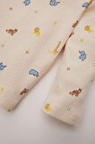 DeFacto Erkek Bebek Pijama Takımı Safari Baskılı Fitilli Kaşkorse Uzun Kollu Üst Beli Lastikli Uzun Alt D9072A525SPBG286