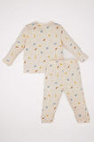 DeFacto Erkek Bebek Pijama Takımı Safari Baskılı Fitilli Kaşkorse Uzun Kollu Üst Beli Lastikli Uzun Alt D9072A525SPBG286