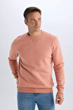 Regular Fit Bisiklet Yaka Basic Düz Kalın Sweatshirt