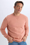 Regular Fit Bisiklet Yaka Basic Düz Kalın Sweatshirt