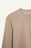 Regular Fit Bisiklet Yaka Basic Düz Kalın Sweatshirt