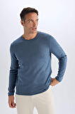 Relax Fit Bisiklet Yaka Basic Triko Kazak