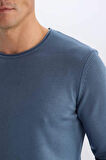 Relax Fit Bisiklet Yaka Basic Triko Kazak