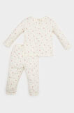 DeFacto Kız Bebek Çiçekli Waffle Pijama Takımı Uzun Kollu Üst Beli Lastikli Uzun Alt E0762A525SPWT47