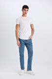 Diago Comfort Fit Yüksek Bel Geniş Paça Düz Paça Jean Pantolon