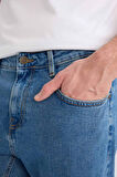 Diago Comfort Fit Yüksek Bel Geniş Paça Düz Paça Jean Pantolon