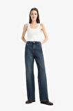 90's Wide Leg Yüksek Bel Düz Paça Uzun Jean Pantolon