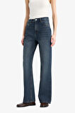 90's Wide Leg Yüksek Bel Düz Paça Uzun Jean Pantolon