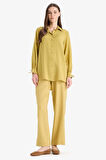 Wide Leg Basic Düz Geniş Paça Pantolon