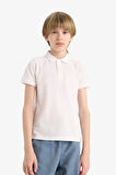 Erkek Çocuk Polo Yaka Basic Düz Pike Kısa Kollu Tişört