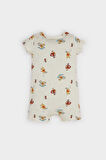 DeFacto Erkek Bebek Yenidoğan Disney Winnie The Pooh Penye Kısa Kollu Tulum E9553A525SMER233