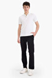 DeFacto Slim Fit Dar Kesim Kısa Kollu Dokulu Basic Düz Polo Tişört T5259AZ25SMWT32