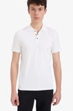 DeFacto Slim Fit Dar Kesim Polo Yaka Kısa Kollu Basic Düz Beyaz Tişört T5259AZ25SMWT32