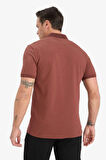 Slim Fit Dar Kesim Kısa Kollu Basic Düz Polo Tişört