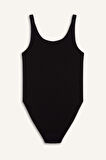 Slim Fit Dar Kesim Yuvarlak Yaka Basic Düz  Fitilli Kaşkorse Atlet