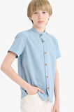 DeFacto Erkek Çocuk Hakim Yaka Kısa Kollu Gömlek F3583A825SMBE760