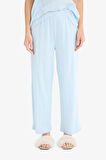 Regular Fit Pijama Takımı Kısa Kollu V Yaka Pijama Üstü Esnek Belli Uzun Pijama Altı-Fall in Love