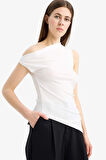 Slim Fit Dar Kesim Tek Omuzlu Ribana Atlet