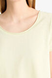 DeFacto Regular Fit Yuvarlak Yaka Basic Düz Kısa Kollu Tişört K1508AZ25SMGN1108