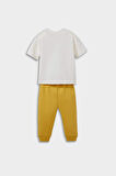 Erkek Bebek 2'li Takım Dinazor Baskılı Kısa Kollu Tişört Eşofman Altı 