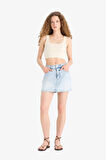 Fitted Kare Yaka Fitilli Kaşkorse Crop Atlet