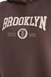 DeFactoFit NBA Brooklyn Nets Oversize Fit Kapüşonlu Sporcu Sweatshirt