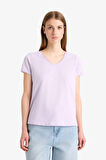 DeFacto Regular Fit V Yaka Basic Düz Kısa Kollu Tişört K1507AZ25SMPR67