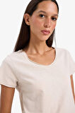 DeFacto Regular Fit V Yaka Basic Düz Kısa Kollu Tişört K1507AZ25SMBG186