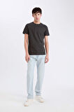 DeFacto %100 Pamuk Slim Fit Dar Kesim Bisiklet Yaka Baskılı Kısa Kollu Tişört D5566AX25SPAR221